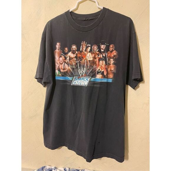 Vintage distressed SmackDown WWE shirt men’s XL Undertaker Ray Mysterio The Grea - Picture 1 of 12